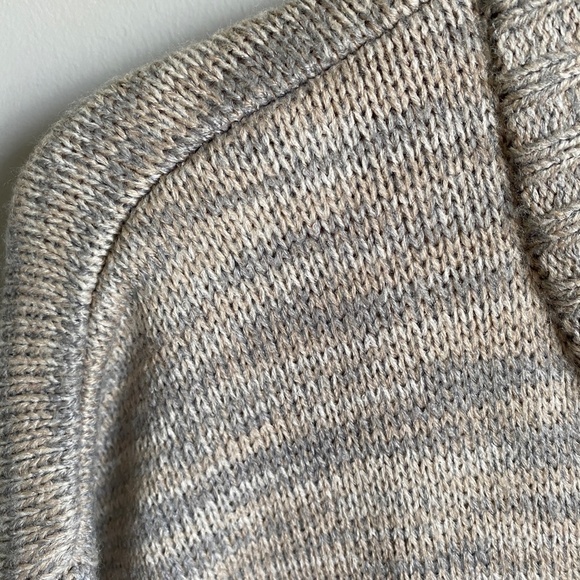 Atlas for Men Medium Knit Men's Tan/Gray Long Sleeve Zip Up Cardigan Size 3XL - Picture 3 of 12